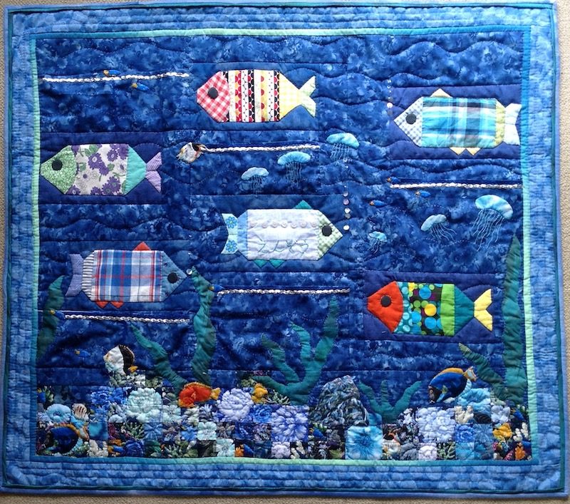 Enzo's Fish Quilt | Quilt Watercolor